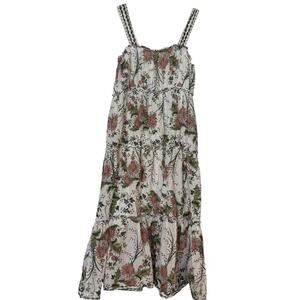 Max Studio Floral Tiered Spaghetti Strap Dress Size L